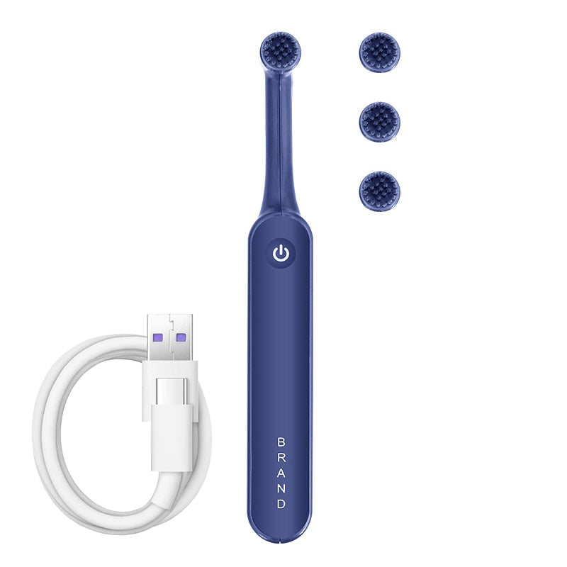 Electric Sonic Toothbrush USB Rechargeable Rotating Smart Timer Adult Waterproof Tooth Cleaning 3 Replacement Heads