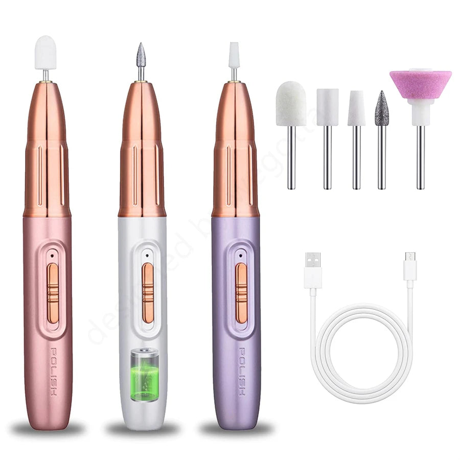 Rechargeable Electric Nail File for Beginner Portable Electric Nail Drill for Home Manicure