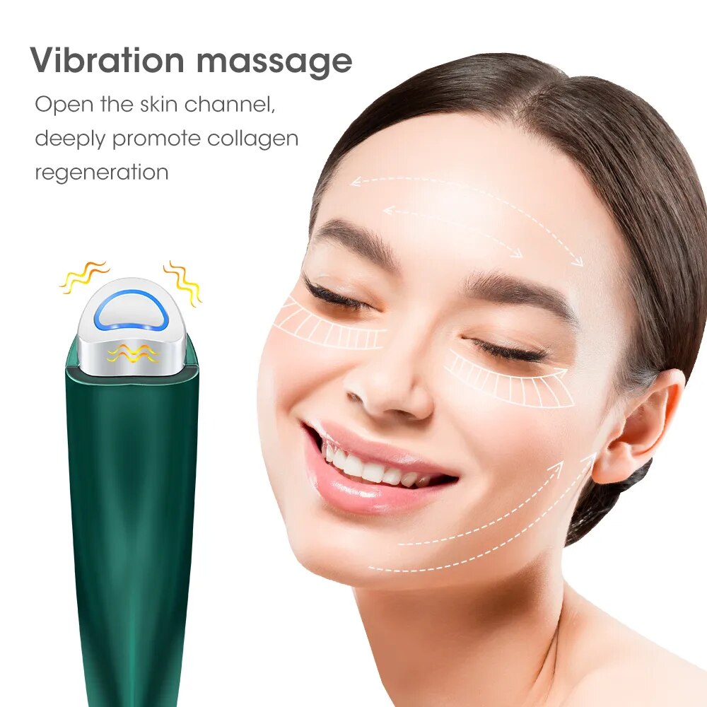 EMS Electric Eye Massager Eye Skin Lift Anti Age Wrinkle Skin Care Tool Vibration Hot Massage Relax Eyes Photo