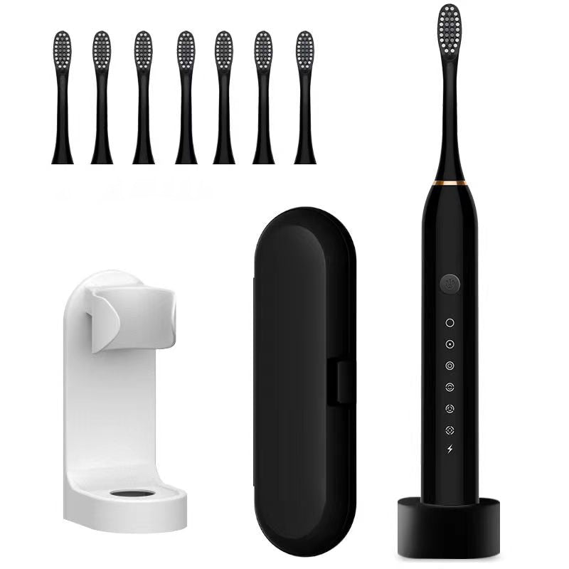 Newest Ultrasonic Electric Toothbrush Rechargeable USB with Base 6 Mode Adults Sonic Toothbrush IPX7Waterproof Travel Box Holder