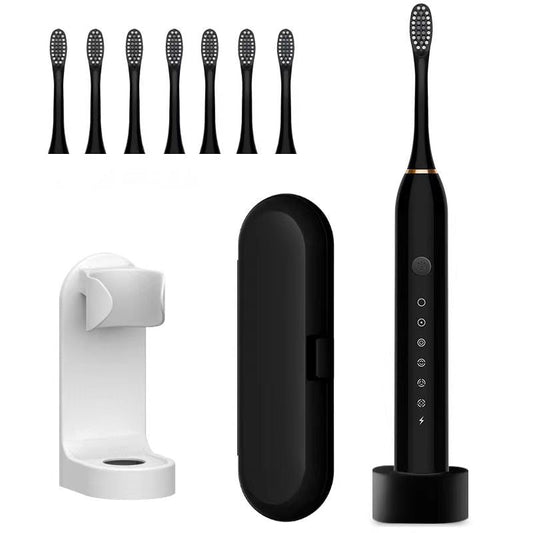 Newest Ultrasonic Electric Toothbrush Rechargeable USB with Base 6 Mode Adults Sonic Toothbrush IPX7Waterproof Travel Box Holder