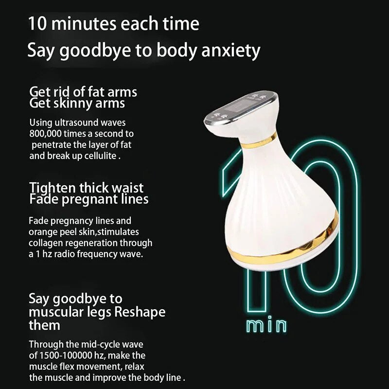 7 in 1 Cavitation Ultrasonic Machine Radio Frequency Vibration Slimming Fat Burner EMS Microcurrent Anti Cellulite Body Massage