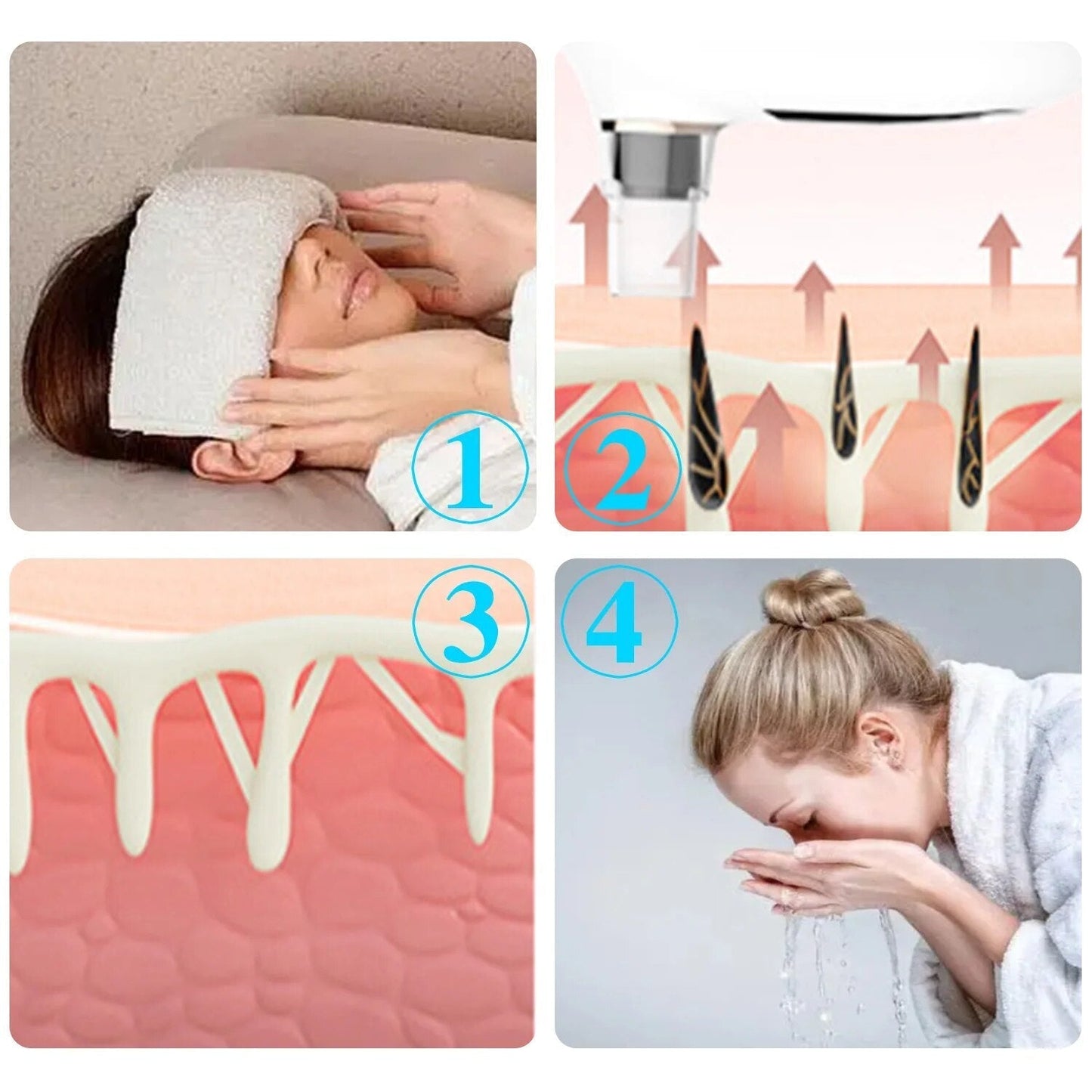 Blackhead Remover Electric Vacuum Suction Blemish Cleaner Face Care Tool Pore Acne Pimple Blemish Remover Home Use Beauty Device