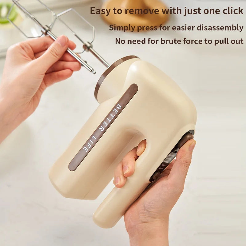 Handheld Electric Food Mixer Machine Wireless Portable Automatic Cake Beater Cream Whipper Pastry Hand Blender for Kitchen