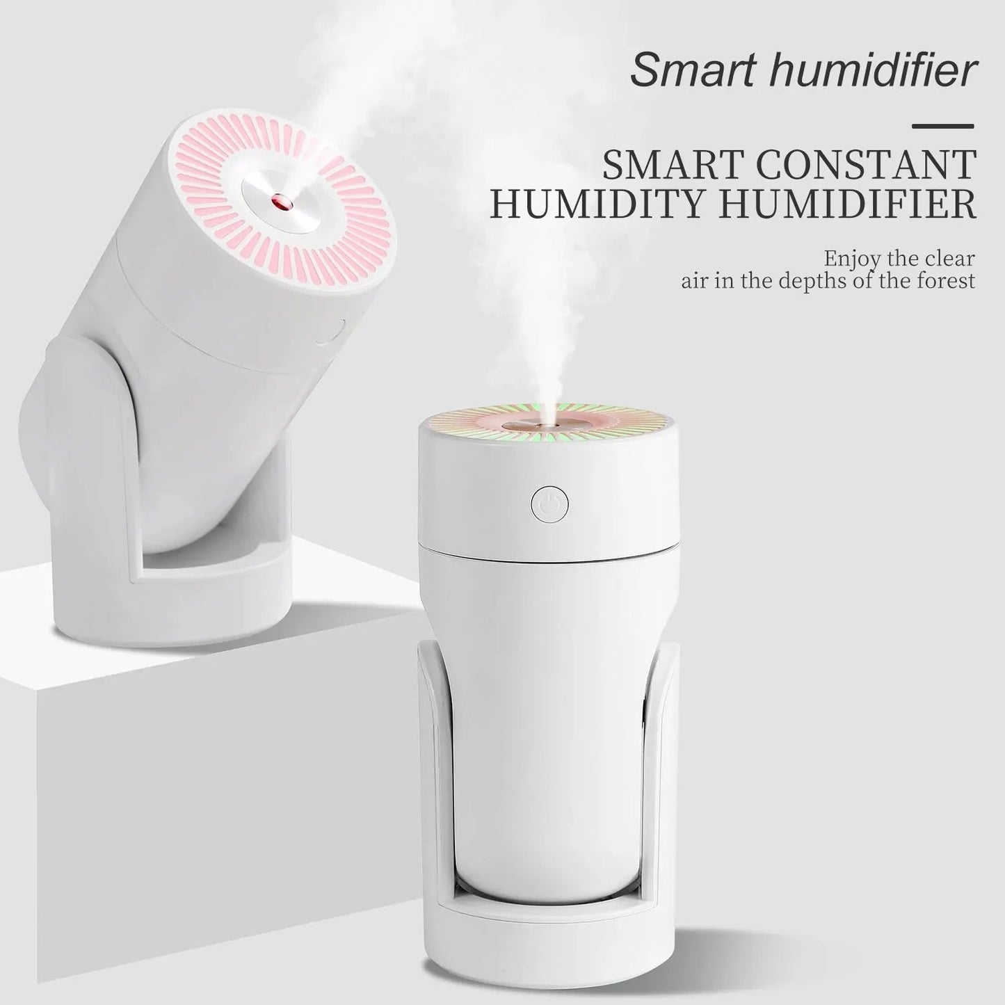 Humidifier Mute for Both Car and Home Adjustable Angle Use Intelligent Constant Humidity USB Automatic Spray Air Purifier