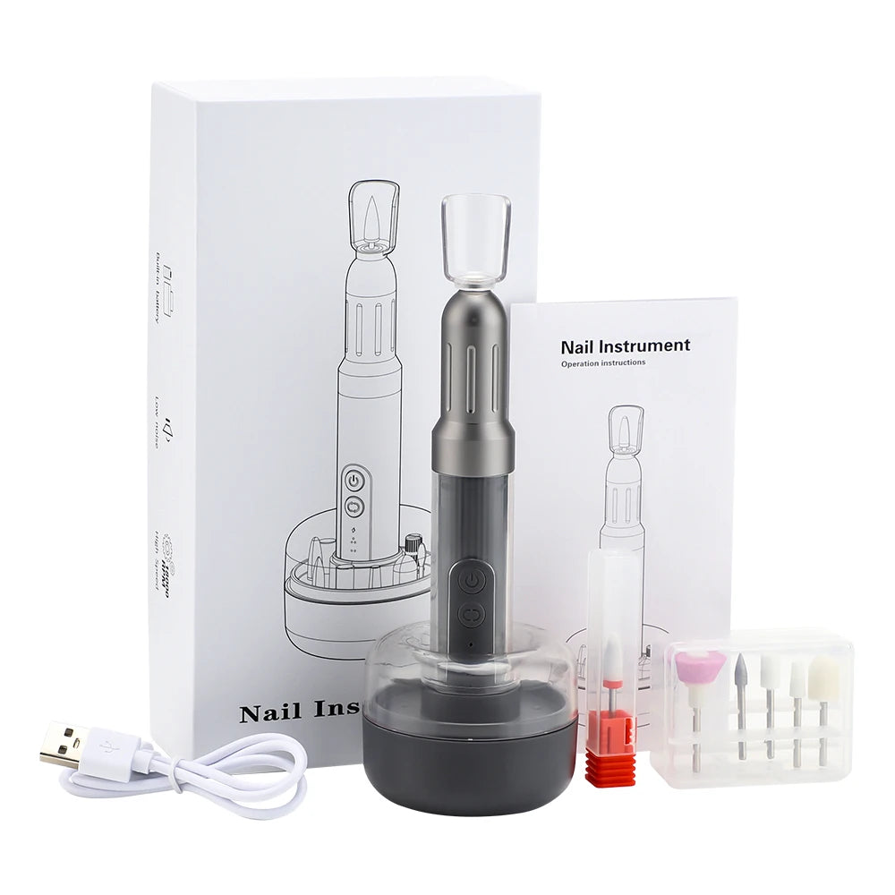 Wireless Nail Drill Pen USB Nail File Polishing Pen Rechargeable Nail Drill Machine Manicure Acrylic Gel Nails Drill Salon Tool