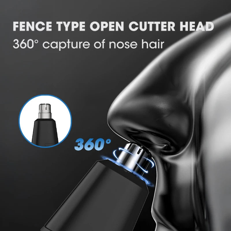 Rotary Blade nose Trimmer Waterproof Shaver Machine IPX5 Waterproof Electric Eyebrow Nose Hair Trimmer For Men