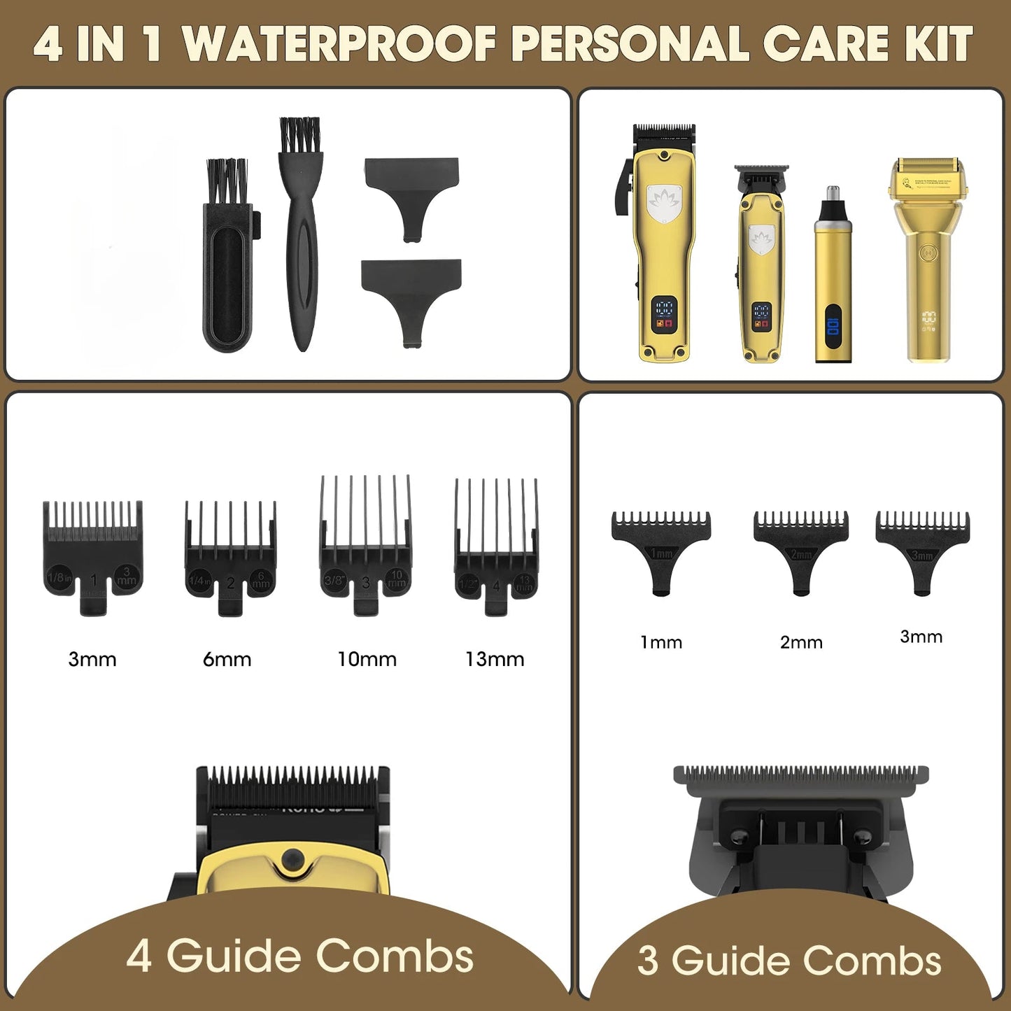 Professional Hair Clipper Set Men's Oil Head Carving Electric Push Shear Electric Shaver Nose Hair Trimmer