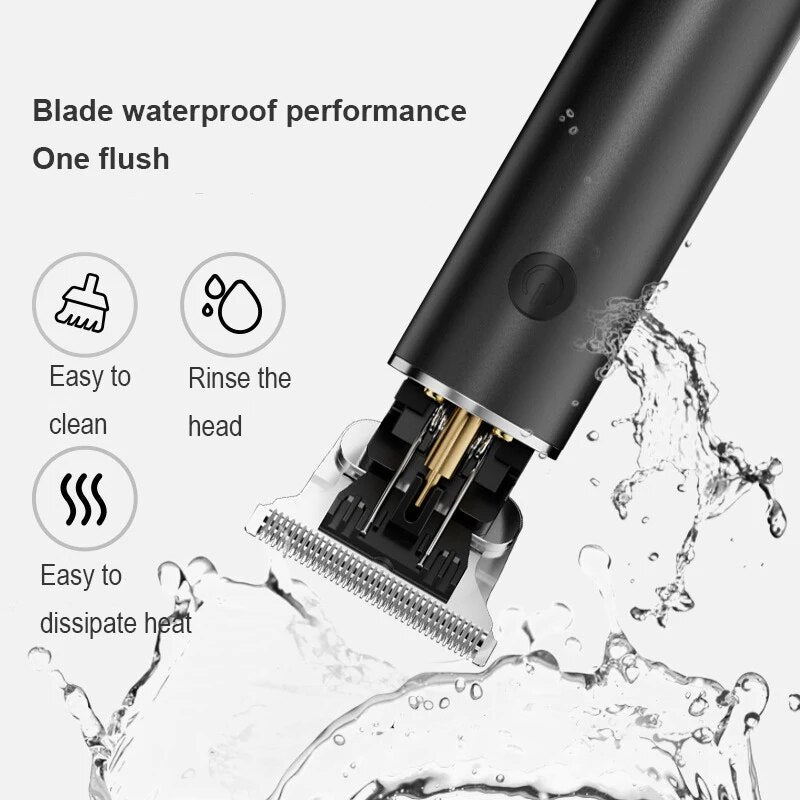 Men Haircut Machine Digital Display Type C Fast Charging Bald Hair Trimmer Clipper Professional Barber Scissors