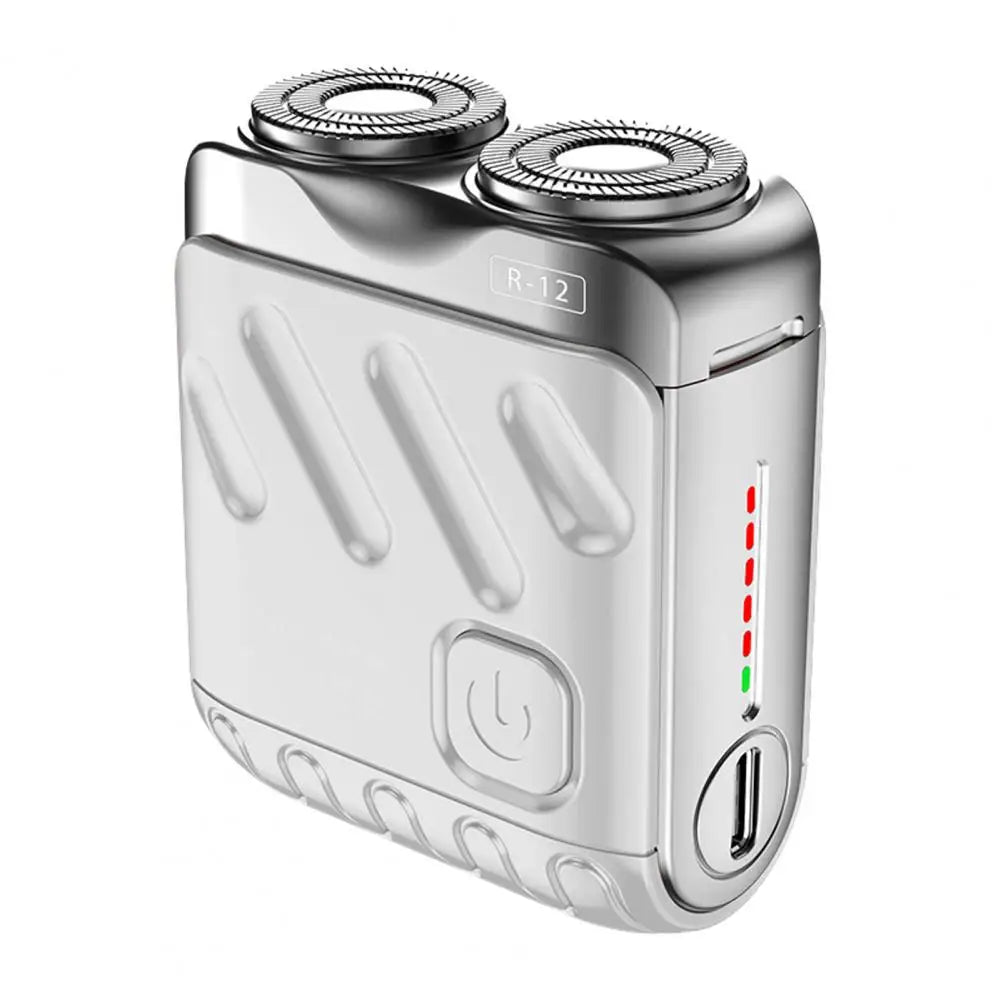 Men Electric Shaver IPX7 Waterproof Type-C Rechargeable Mini Travel Rotary Razor Portable Hair Beard Trimmer Remover Tool