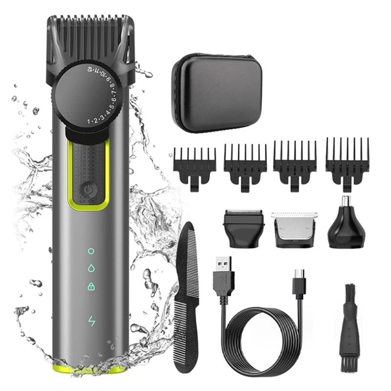 Cordless Rechargeable Hair Clipper & Trimmer Beard Trimmer For Men Adjustable Beard Trimmer With 4 Limit Combs Easy To Use
