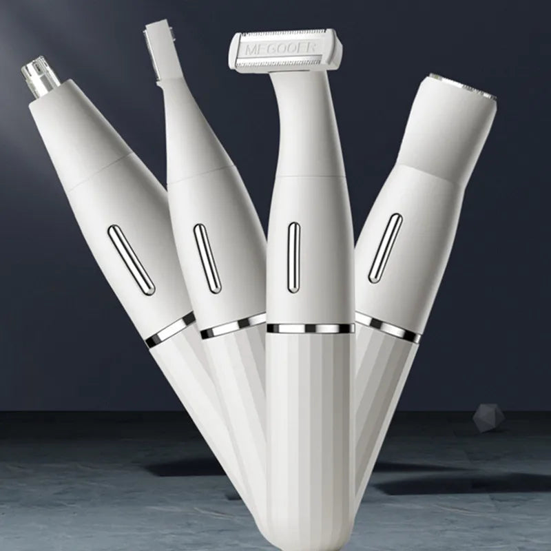 4in1 Hair Remover Trimmer Removal Epilator Cutting Machine Bodies For Women Eyebrow Nose Devices Electric Shaver Rechargeable