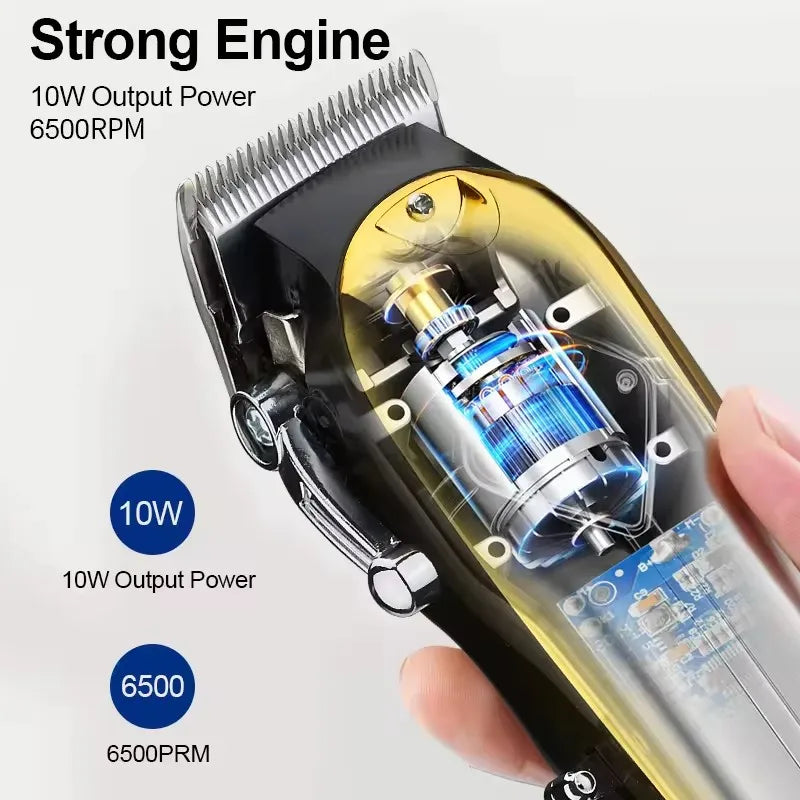 Electric Hair Clipper Men Rechargeable Shaver Beard Barber Hair Cutting Machine Hairdressing Cordless Grass Trimmer