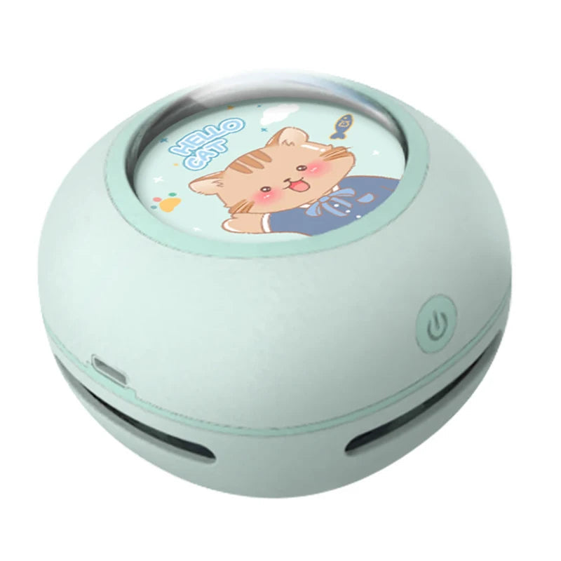 Mini Desktop Vacuum Cleaner Portable Student Use Eraser Paper Pencil Shavings Keyboard Grey Electric Power Vacuum