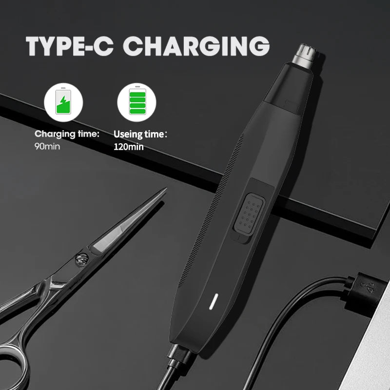 Rotary Blade nose Trimmer Waterproof Shaver Machine IPX5 Waterproof Electric Eyebrow Nose Hair Trimmer For Men