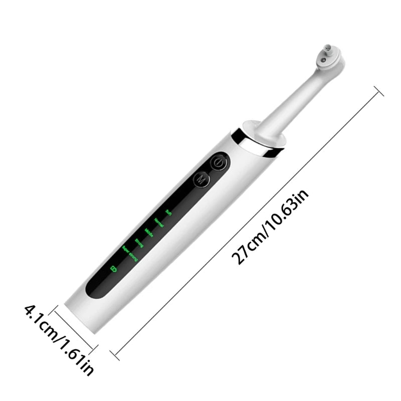 USB Rechargeable Electric Dental Tartar Remover Tooth Polisher with 5 Replaceable Heads Whitening Plaque Cleaning