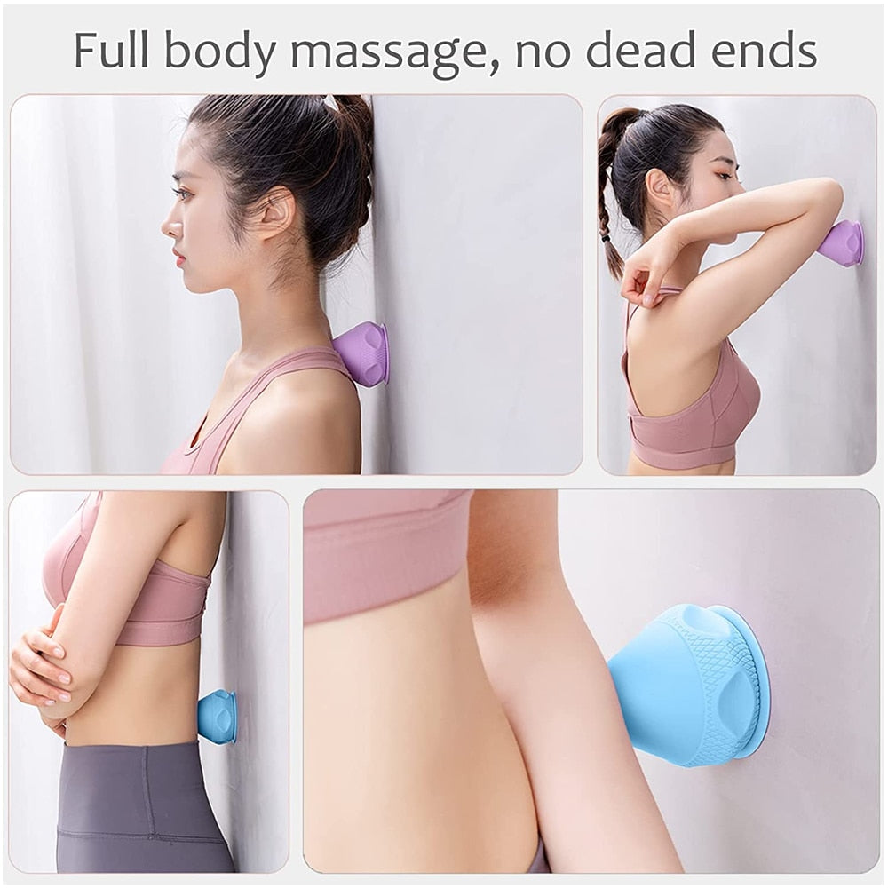 Massage Ball For Muscle Pain Relief Treatment Ball Deep Tissue Massage Yoga Fitness Suction Cup Self Back Neck Head Foot Massager