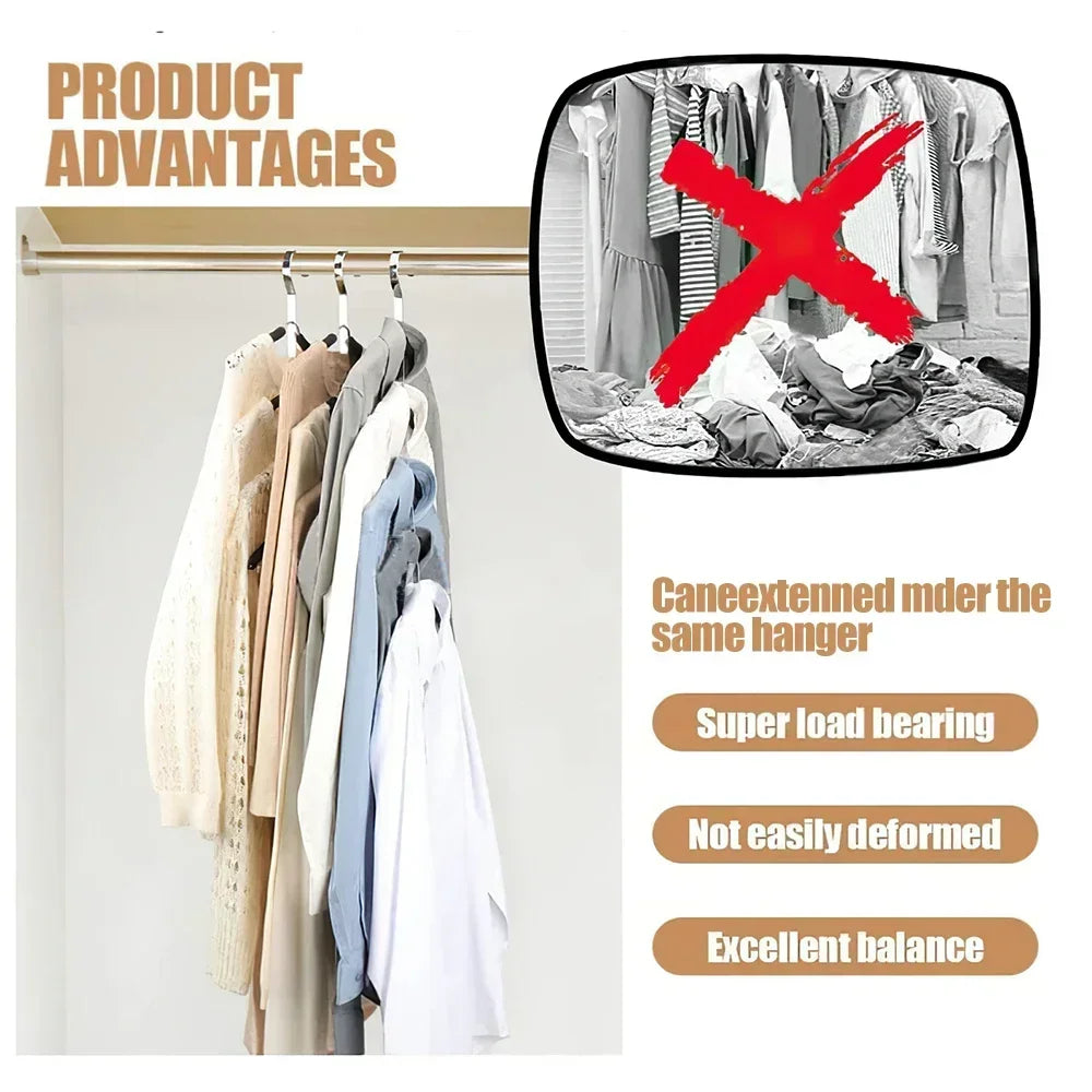 Clothes Hanger Connector Hooks Triangles Closet Extender Hangers Heavy Duty Space Saving Cascading Clothes Organizer
