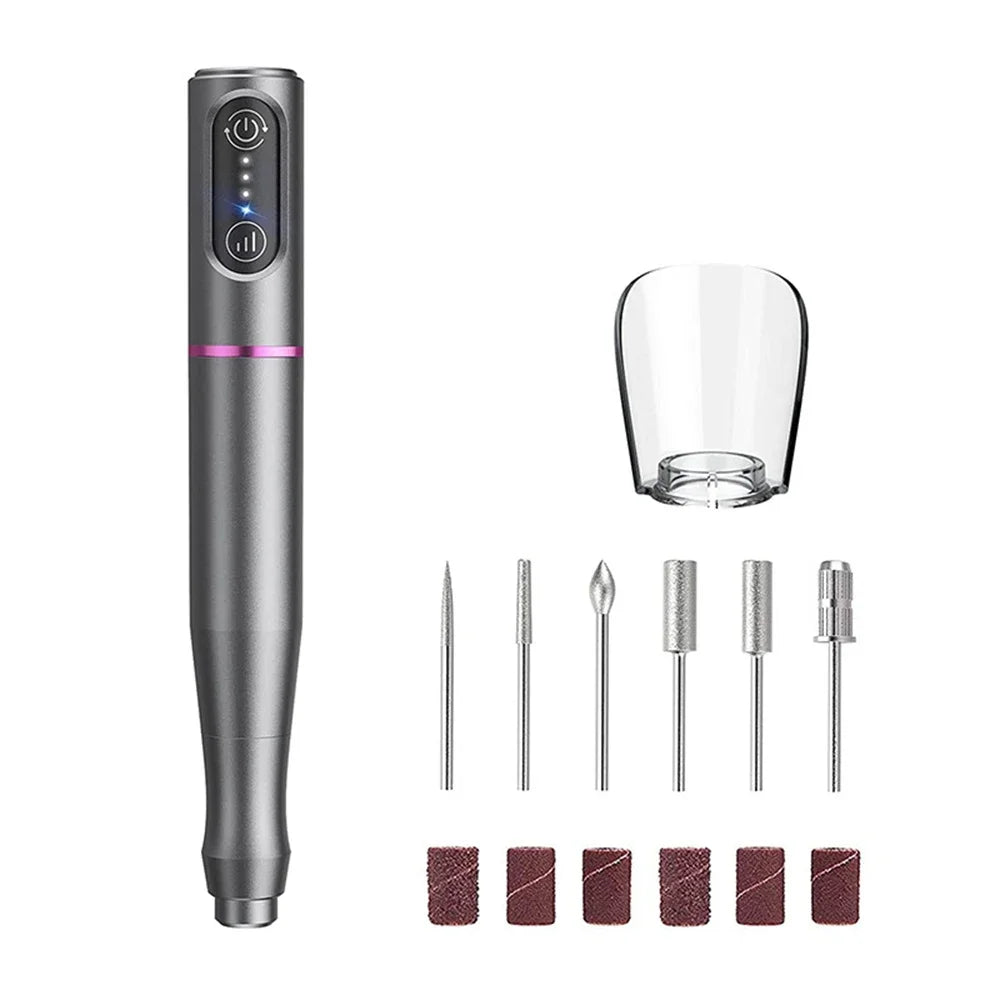 Electric Nail Drill Machine Professional Electric Nail File for Acrylic Gel Nails Efile Manicure for Grinding Polishing Trimming