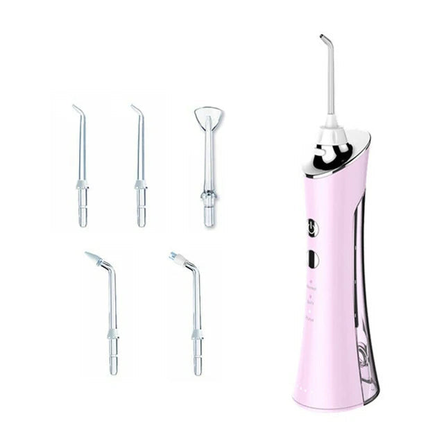 Portable Electric Oral Irrigator Waterproof USB Rechargeable Dental Water Flosser Water Jet Teeth Cleaner 5 Nozzles
