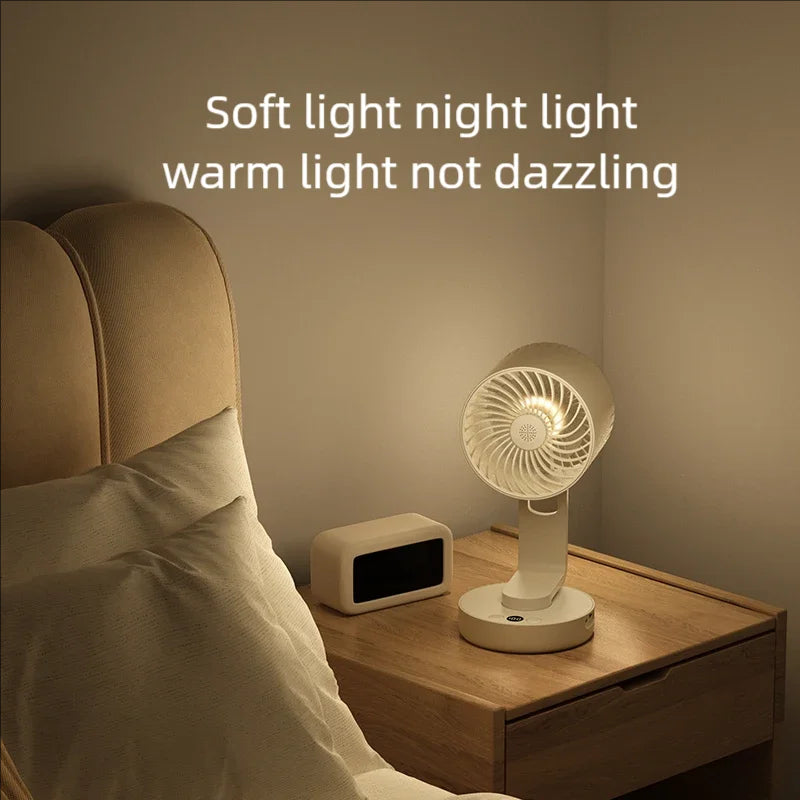 Cordless Electric Fan 4000mAh Portable Air Circulator Fan Desktop Wall Ceiling Air Cooling Cooler Quiet Oscillating Ventilator