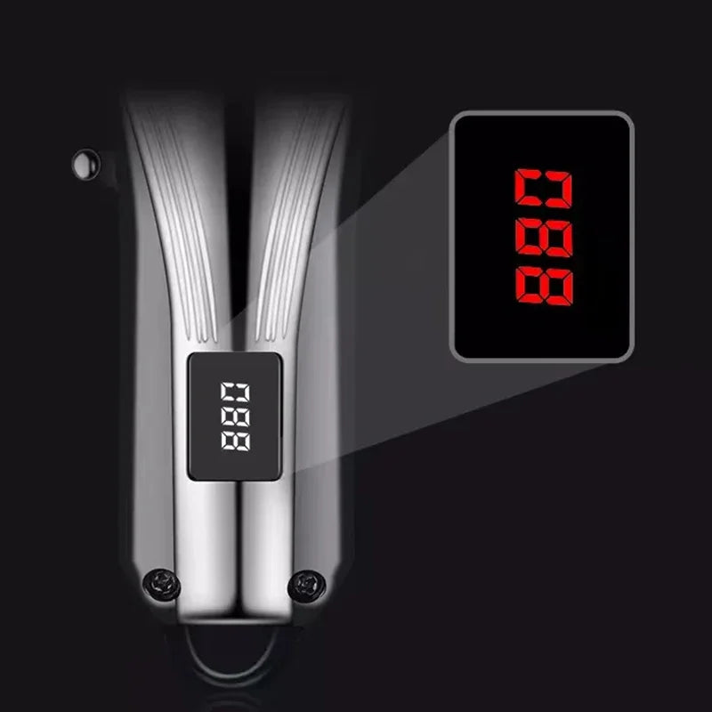 Professional Cordless Hair Clipper Rechargeable Men Hair Trimmer Adjustable Cutting Lever Barber Shop LCD Display