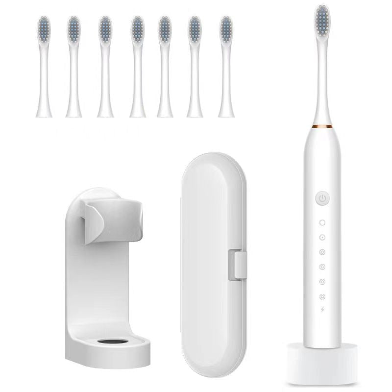 Newest Ultrasonic Electric Toothbrush Rechargeable USB with Base 6 Mode Adults Sonic Toothbrush IPX7Waterproof Travel Box Holder