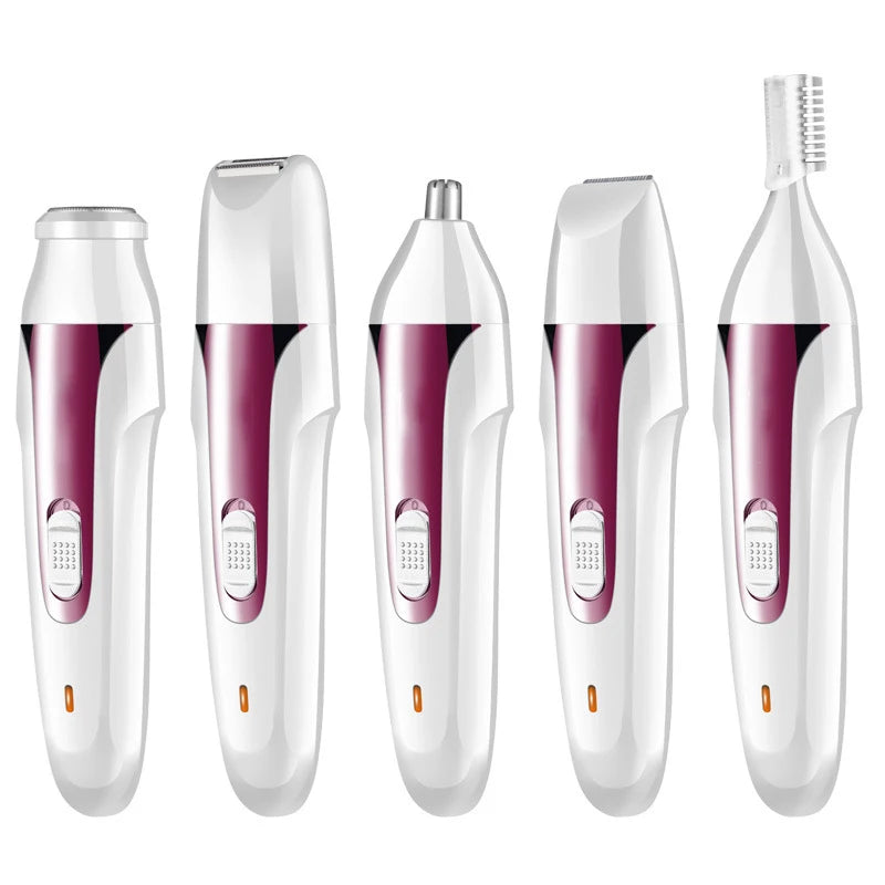Multifunction Electric Epilator 5 in 1 Women Face Underarm Bikini Hair Removal Device Remover Mini Female Shaver Eyebrow Trimmer