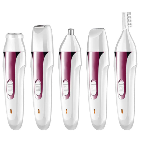 Multifunction Electric Epilator 5 in 1 Women Face Underarm Bikini Hair Removal Device Remover Mini Female Shaver Eyebrow Trimmer