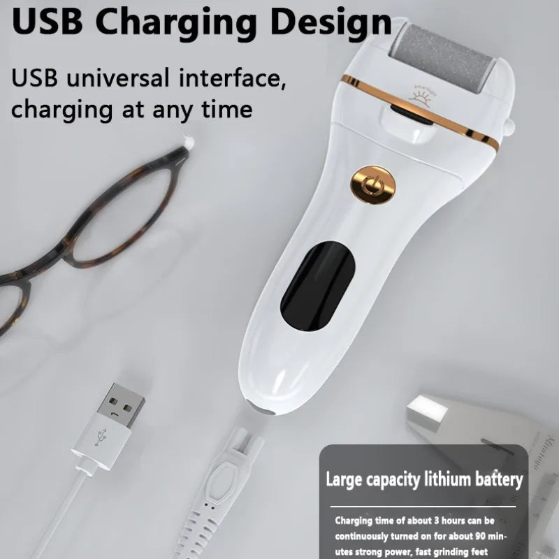 Rechargeable Electric Foot File Callus Remover Machine Pedicure Device Foot Care Tool Feet For Heels Remove DeadSkin LED Display