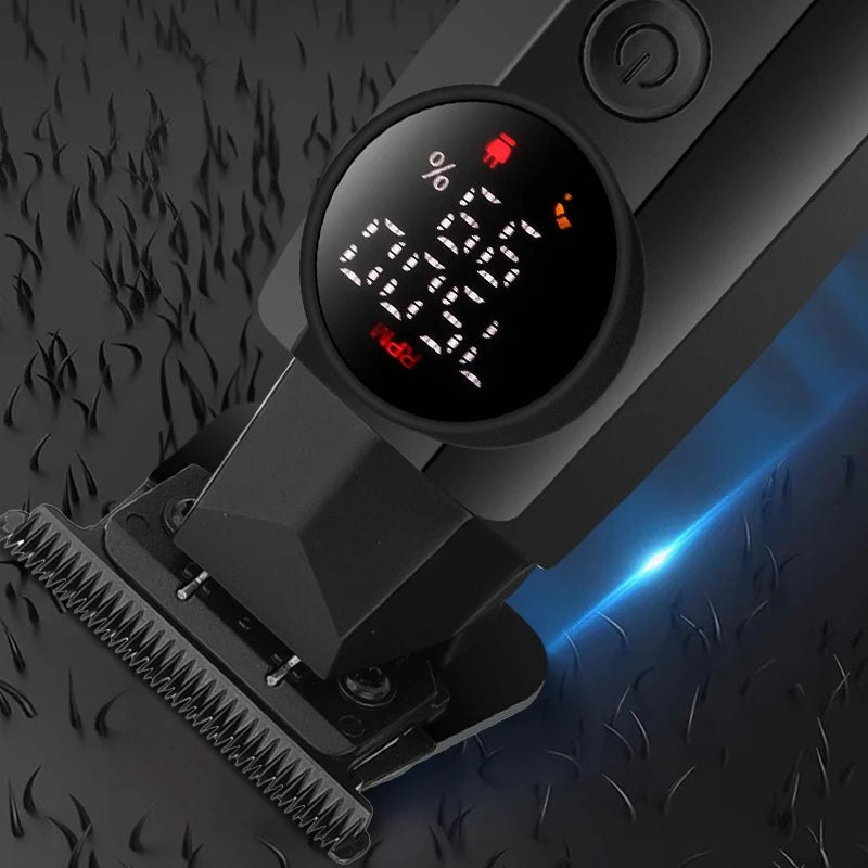 Professional Electric Beard Hair Clipper 10W High Power Rechargeable Hair Trimmer for Men Barber Hair Cutting Machine