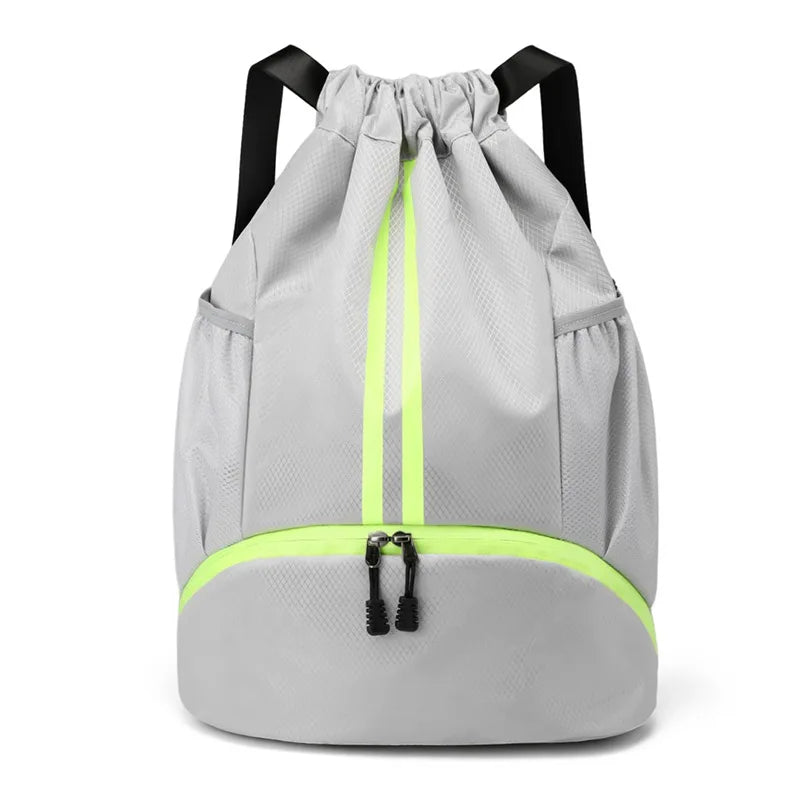 Outdoor Men Sports Bags Large Football Basketball Bag Gym Swimming Drawstring Bag Women Camping Waterproof Shoes Oxford Backpack
