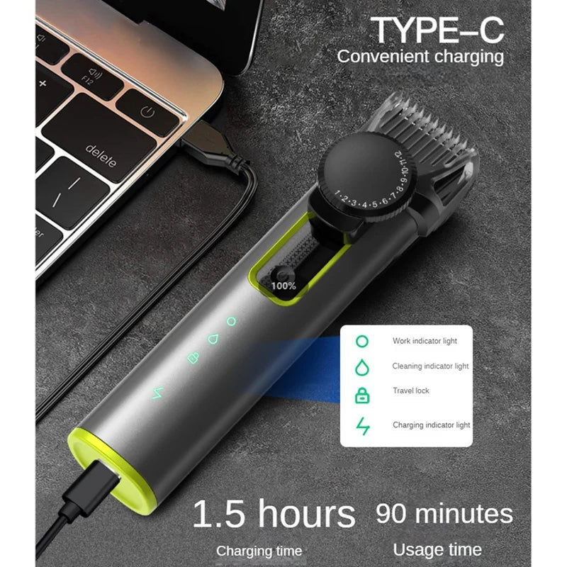 Cordless Rechargeable Hair Clipper & Trimmer Beard Trimmer For Men Adjustable Beard Trimmer With 4 Limit Combs Easy To Use