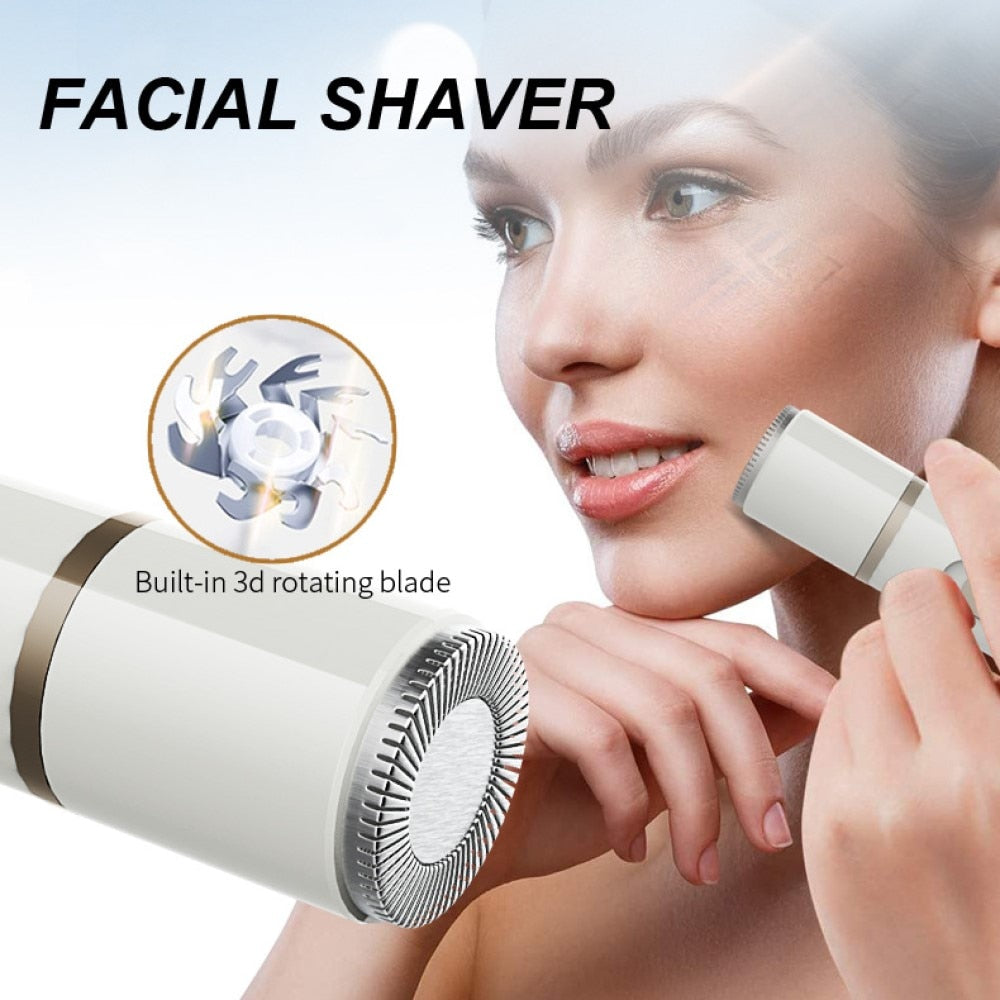 Electric Shaver for Women Bikini Trimmer Precise Eyebrow Razor Body Epilator Intimate Area Shaving Machine Nose Ear Hair Remover