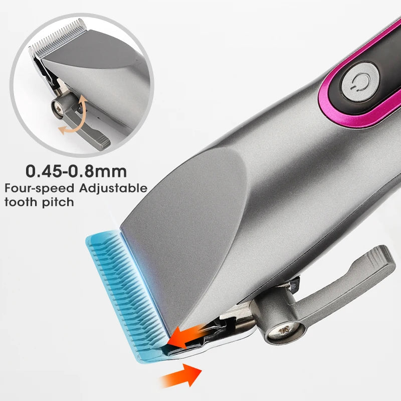 LCD Digital Display Hair Clipper Set Professional Electric Hair Trimmer Hair Cutting Machine Oil Head Carving For Men