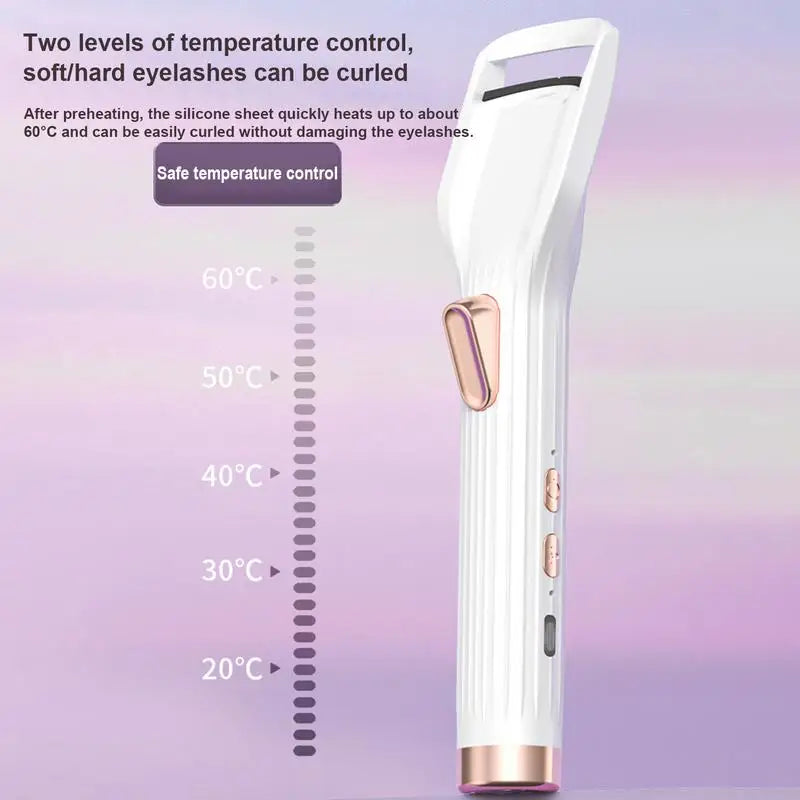 Portable electric Hair dryer Rechargeable Natural Arc Heated Eyelash Curler long-lasting shaping eyelash clip Makeup Tools