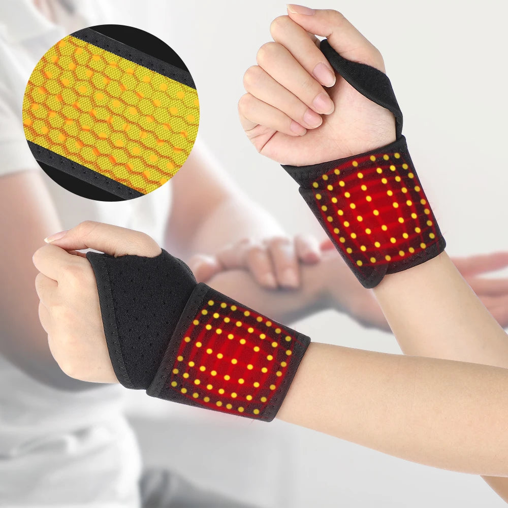 Heating Foam Wristbands Wrapped Joint Self-Heating Wrist Support Brace Wrap Heated Hand Warmer Compression Pain Relief Health Care