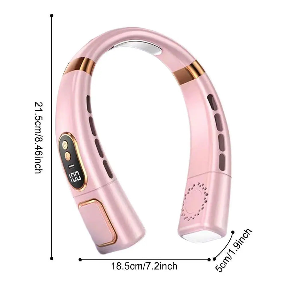 Portable Hanging Neck Fan 4000 MAh Battery Below 40 DB Rechargeable Outdoor Home Camping Mini Fan  Brushless Motor Neckband Fan