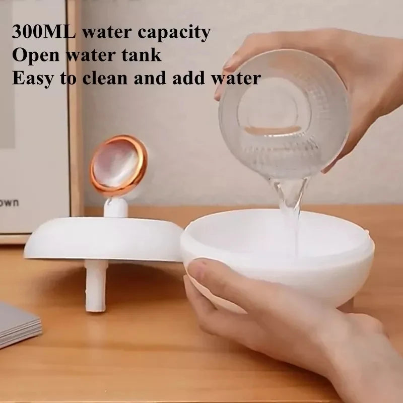 300ML Wireless Air Humidifier USB Portable Small Moisturizing Sprayer Silent Home Air Freshener with Sunset Lights