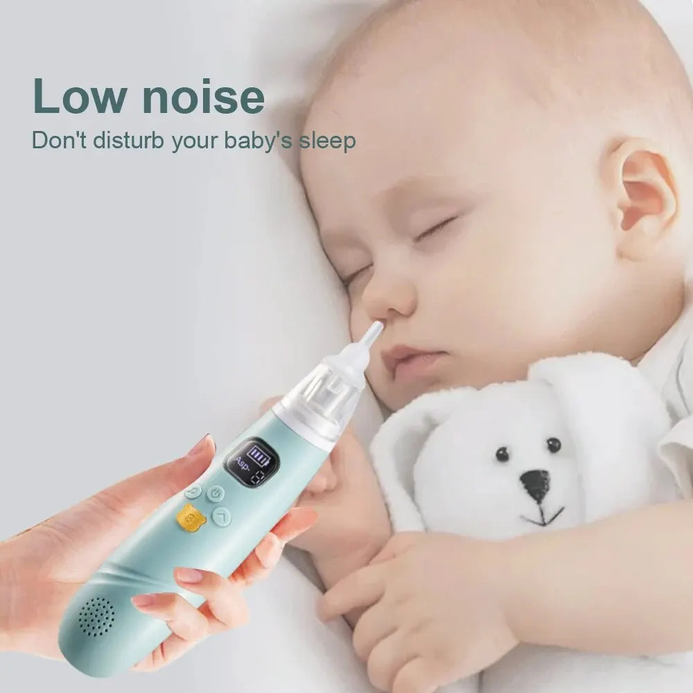 Kid Nose Cleaner Silicond Adjustable Suction Electric Kids Nasal Aspirator Health Convenient Low Noise 3 Suction Heads