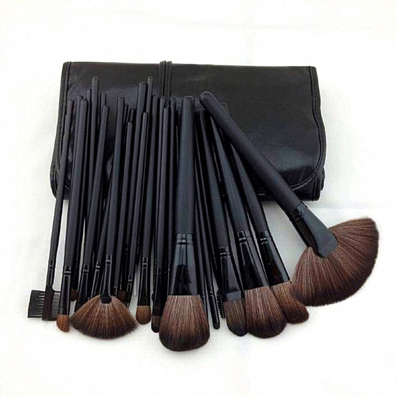 24 pcs Makeup Brush Sets Professional Cosmetics Brushes Eyebrow Powder Foundation Shadows Make Up Tools
