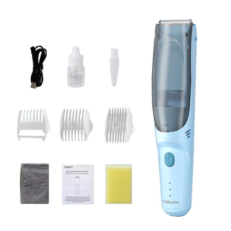 Kid Silent Hair Clipper Portable Electric Hair Trimmer for Babies Dual-Motor USB Hair Cutter Home Use Hair Clipper