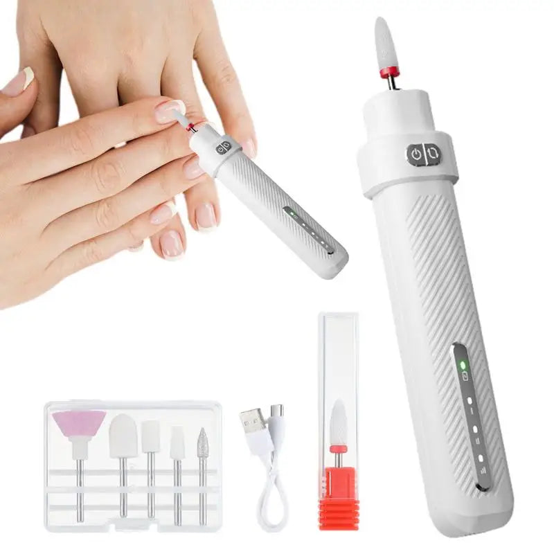 Nail Drill Machine Electric Portable Nail File Rechargeable Nail Sander For Gel Nails Polishing For Home Manicure Salon Nail art