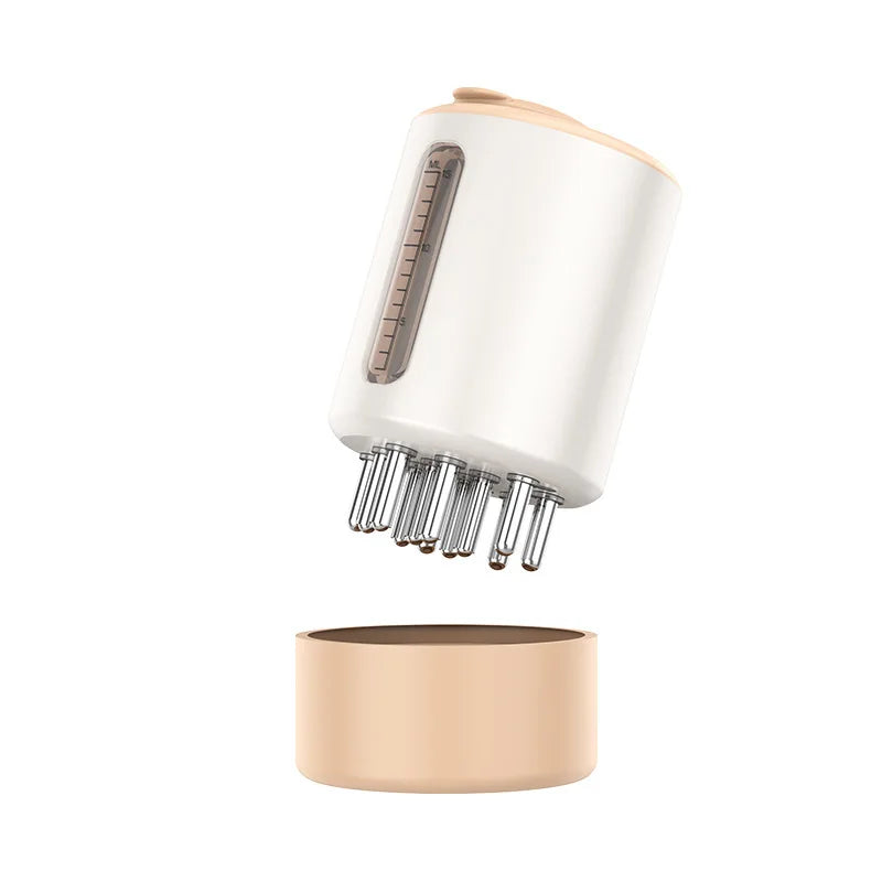 Micro-current Scalp Massage Comb Portable Medicine Liquid Oil Applicator LED Light Head Hair Growth Nourishing Massager
