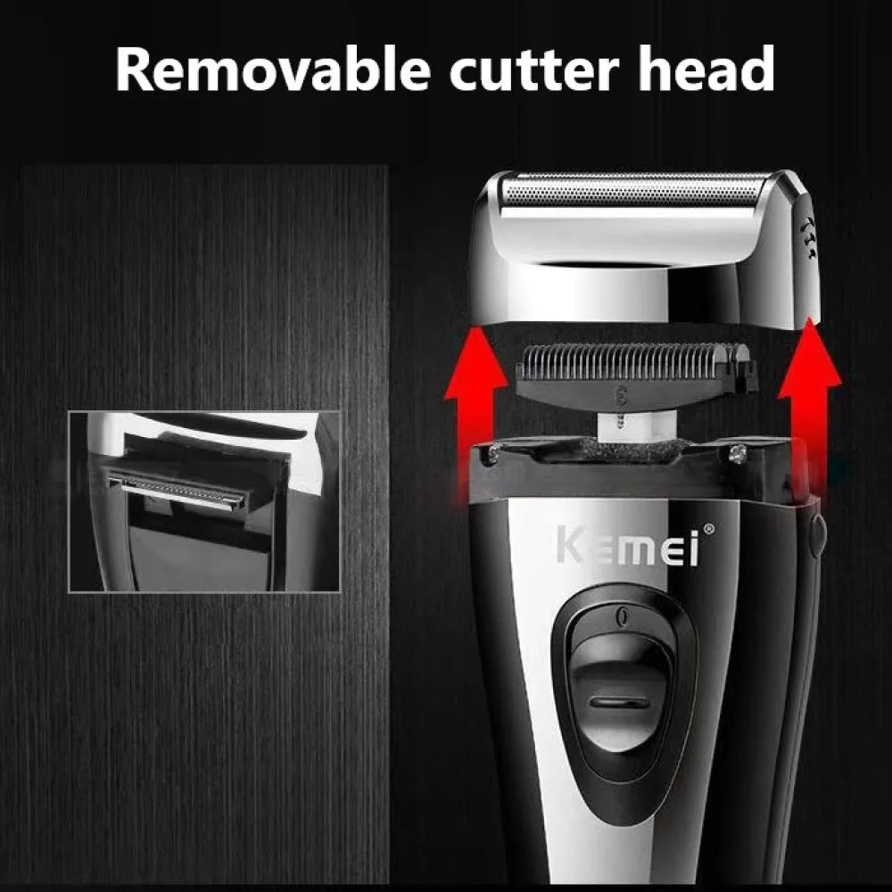 Powerful Rechargeable Shaver for Men Foil Electric Shaver Beard Head Shaving Electric Razor Facial USB with Extra Mesh