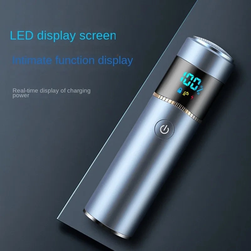 Mini Men's Electric Shaver Fully Washable Portable Car Rechargeable Shaver Wet and Dry Double Shaving Household Led Shaver