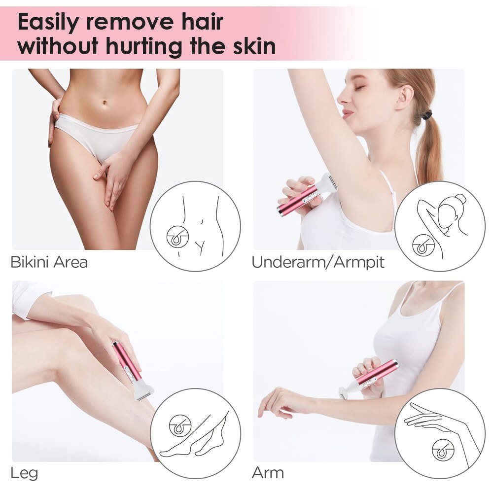 5 in 1 Electric Hair Remover Rechargeable Lady Shaver Nose Hair Trimmer Eyebrow Shaper Leg Armpit Bikini Trimmer Women Epilator