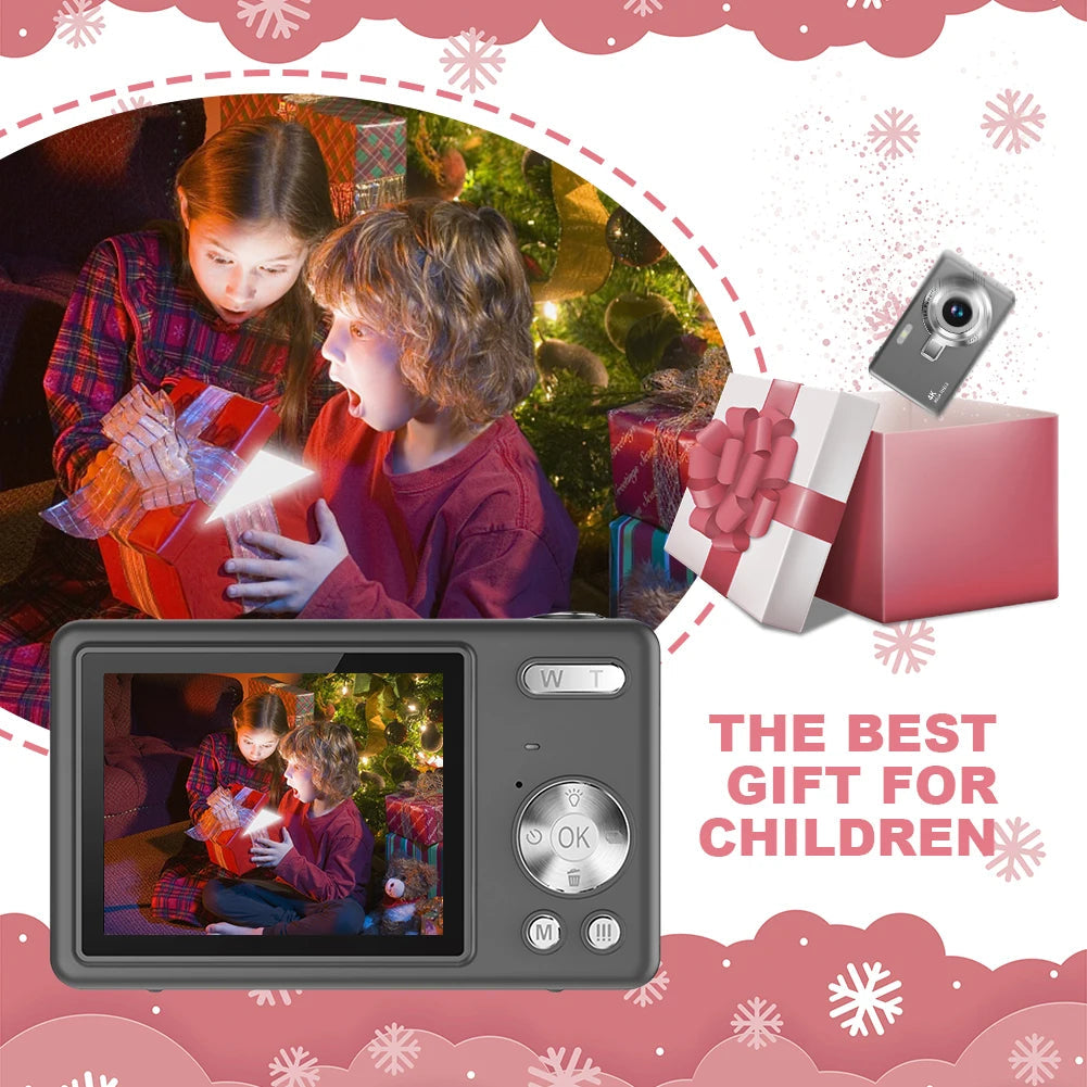 4K HD 1080P Portable Vlogging Camera Digital Camera 96MP Autofocus Vlogging Camera 2.4 Inch IPS Screen for Kid Adult Photography