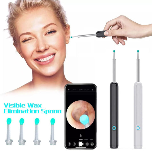 Wi -Fi Visible Wax Elimination Spoon USB 1080P HD Load Otoscope Ear Cleaner Ear Wax Removal Tool Suitable for Android IOS