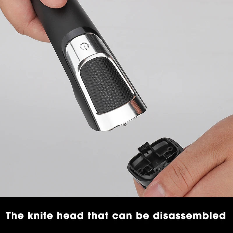 Professional Men's Hair Clipper Retro Oil Head Hair Cutting Gallery Carving Pusher USB Hairdresser for Men Barber